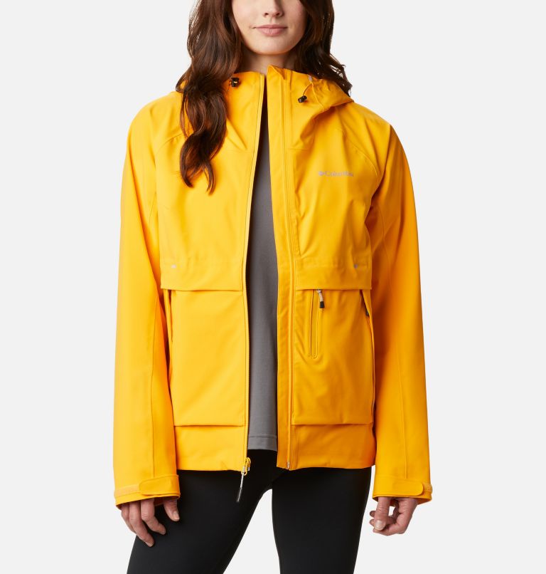 Yellow Women's Columbia Beacon Trail Rain Jacket | ZKYGEX-542 - Columbia Outlet Online