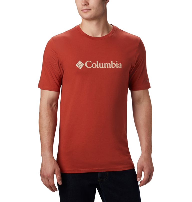 White Men's Columbia CSC Basic Logo T-Shirt | OKDMJB-128 - Columbia Outlet Online
