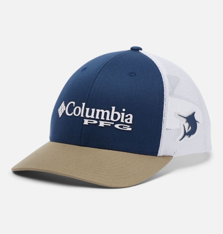 Brown Khaki Men's Columbia PFG Mesh Snap Back Baseball Cap Hats | NSEKGW-069 - Columbia Outlet Online