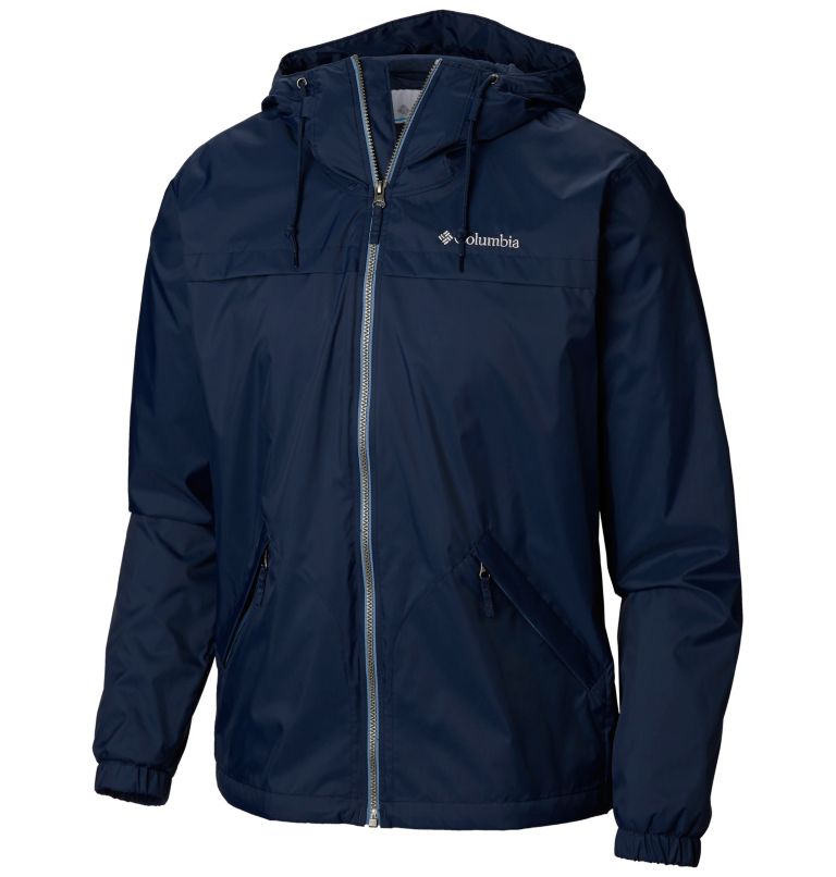 Grey Men's Columbia Oroville Creek Rain Jacket | VJMPOY-023 - Columbia Outlet Online