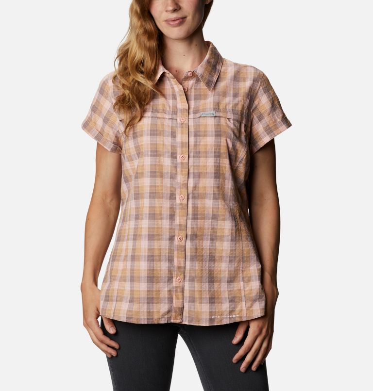 White Women's Columbia Silver Ridge Shirts | QOUAXK-537 - Columbia Outlet Online
