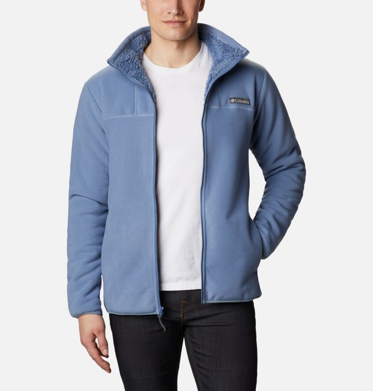 Navy Men's Columbia Sherpa Fleece Jacket | XHKZDU-370 - Columbia Outlet Online