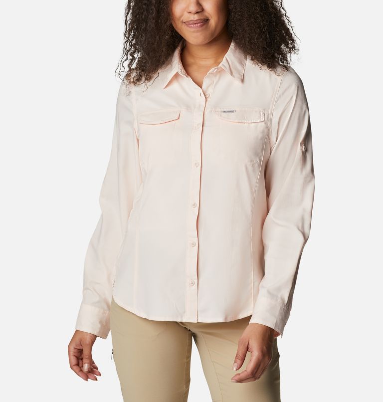 White Women's Columbia Silver Ridge Shirts | QOUAXK-537 - Columbia Outlet Online
