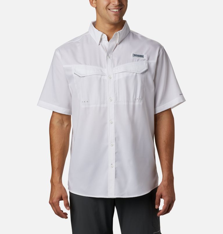 Navy Men's Columbia PFG Low Drag Offshore Shirts | GQZFXV-240 - Columbia Outlet Online