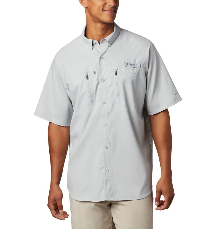 White Men's Columbia PFG Terminal Tackle Fishing Shirts | JSXPRL-920 - Columbia Outlet Online