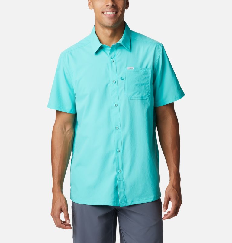 Red Men's Columbia PFG Slack Tide Shirts | UJELBR-345 - Columbia Outlet Online