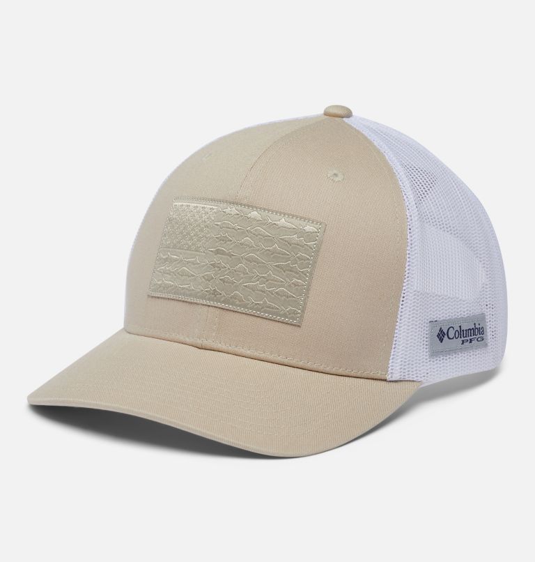Brown Khaki Men's Columbia PFG Mesh Snap Back Baseball Cap Hats | NSEKGW-069 - Columbia Outlet Online