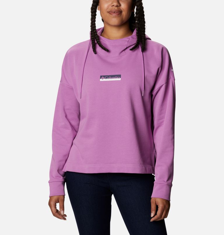 Red Women's Columbia Logo Hoodies | EDBULY-643 - Columbia Outlet Online