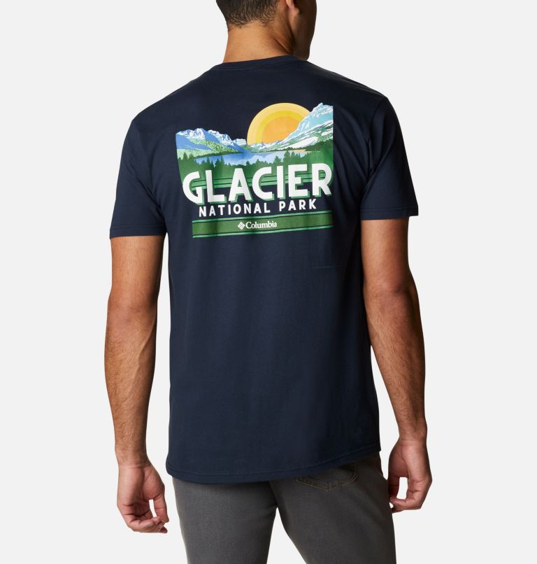 Navy Men's Columbia Glacier T-Shirt | PSRIVU-539 - Columbia Outlet Online