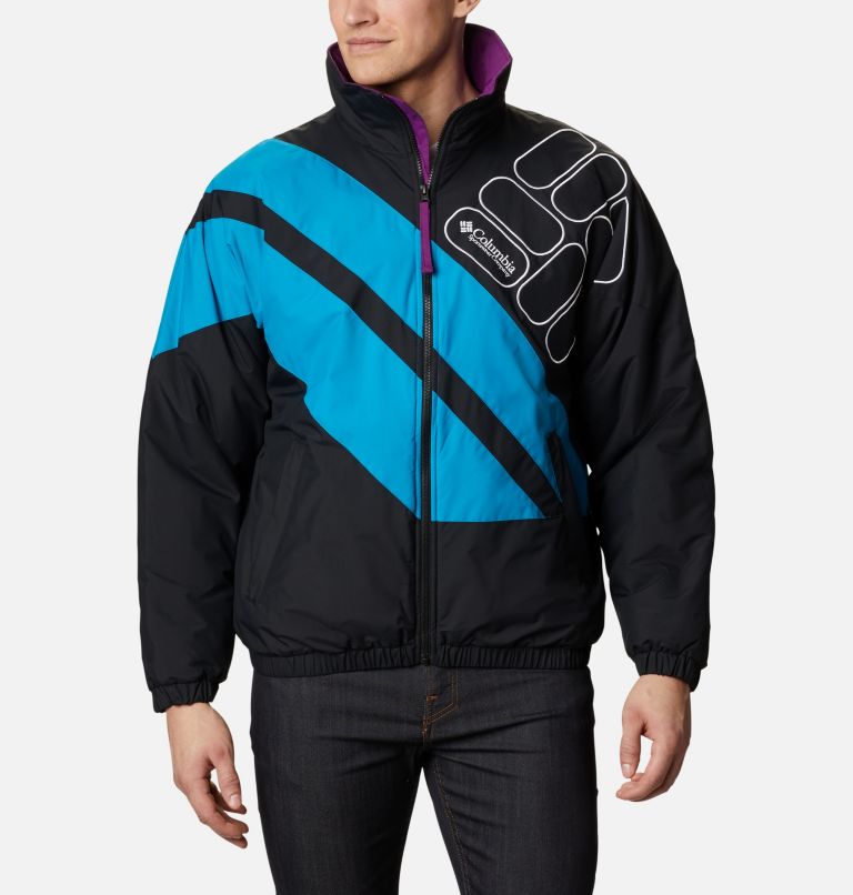 Black Light Blue Men's Columbia Sideline Parkas | POKYCJ-571 - Columbia Outlet Online