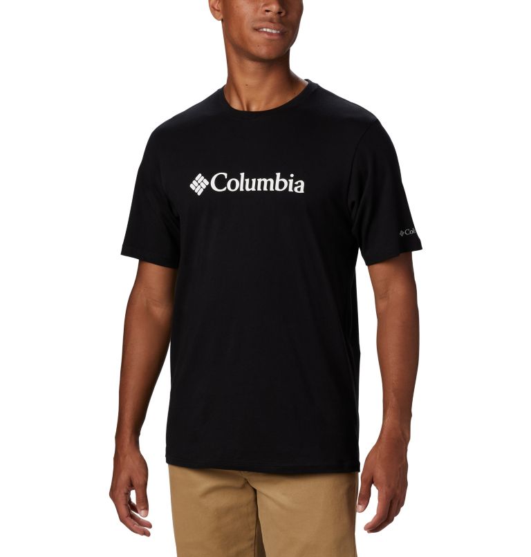 White Men's Columbia CSC Basic Logo T-Shirt | OKDMJB-128 - Columbia Outlet Online