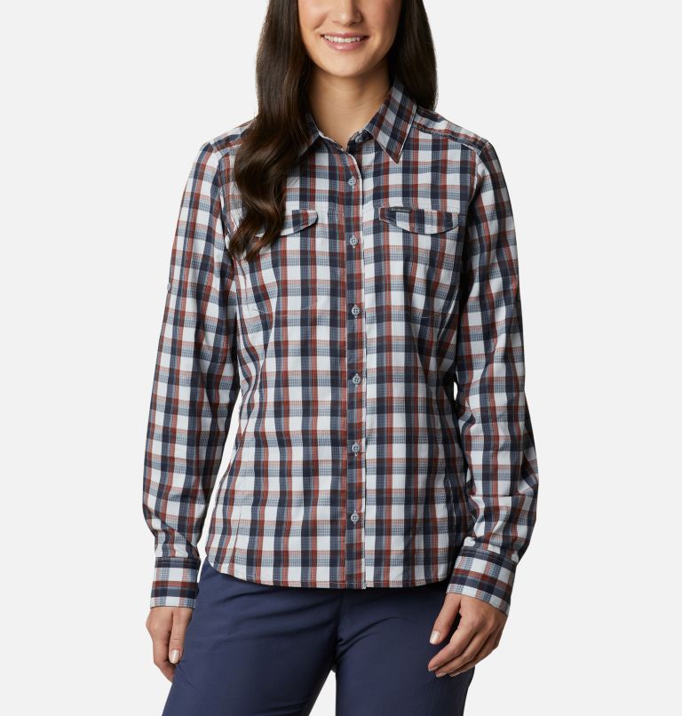 White Women's Columbia Silver Ridge Shirts | QOUAXK-537 - Columbia Outlet Online