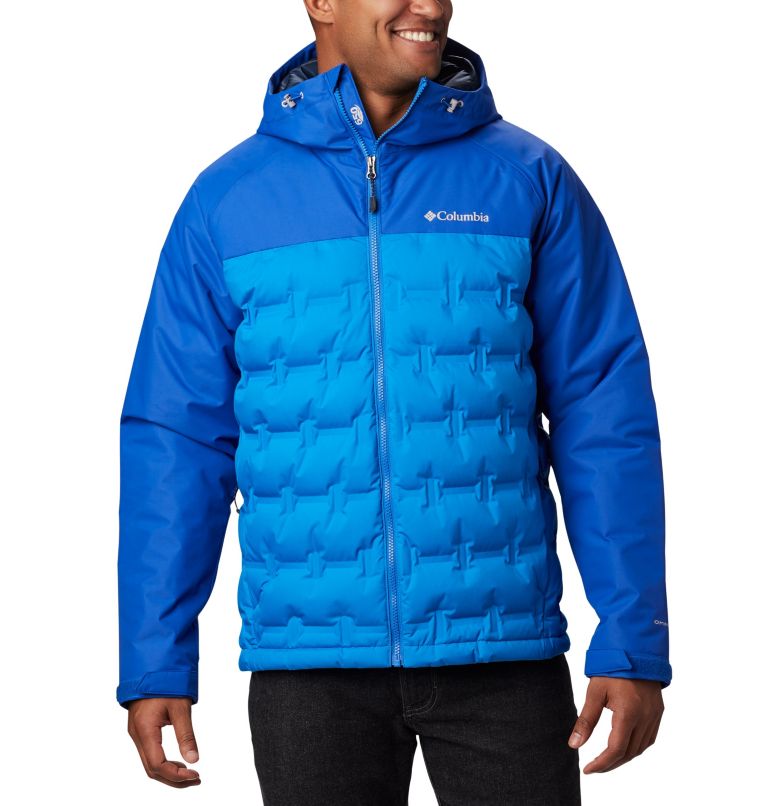 Azul Blue Men's Columbia Grand Trek Puffer Jacket | CQJGTK-758 - Columbia Outlet Online