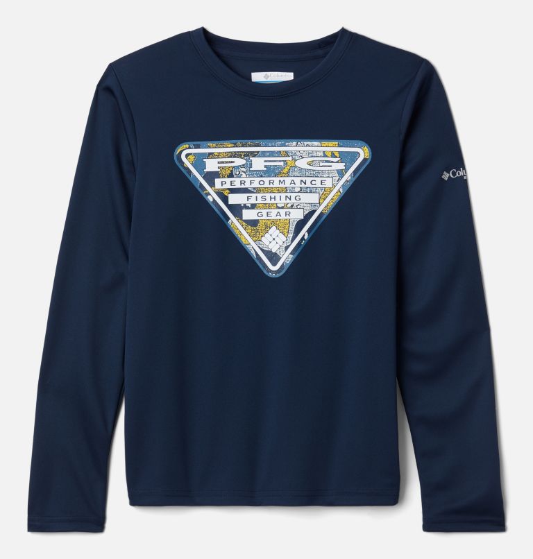 Navy Kids' Columbia PFG Terminal Tackle Shirts | GBPMFV-689 - Columbia Outlet Online