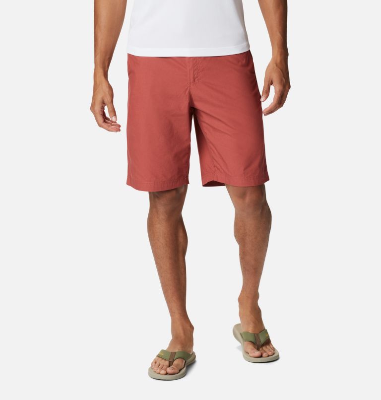 Red Men's Columbia Washed Out Shorts | UFZNHA-485 - Columbia Outlet Online