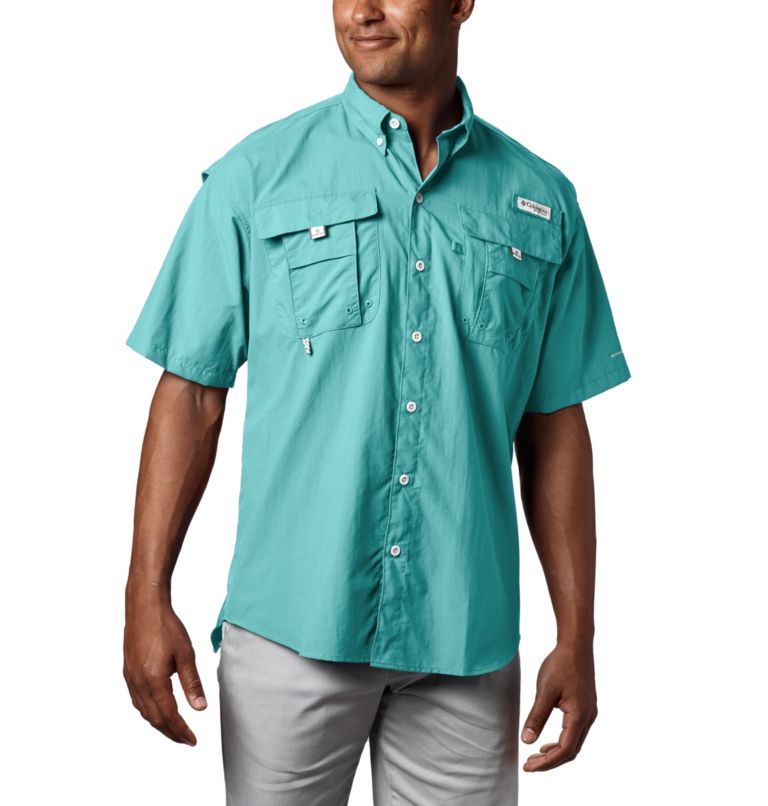 Red Men's Columbia PFG Bahama II Fishing Shirts | GTKQLC-814 - Columbia Outlet Online