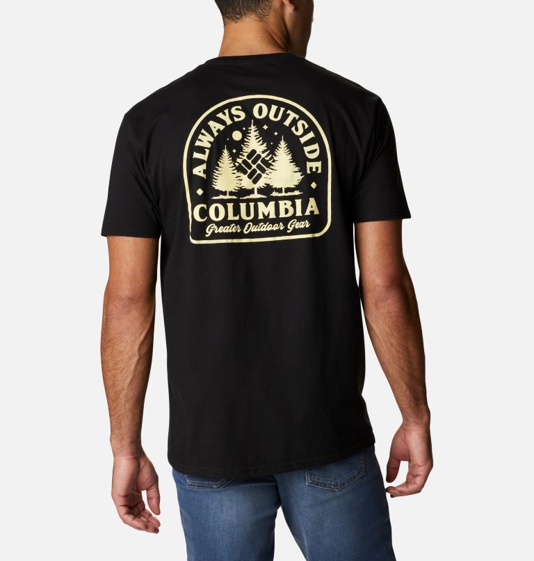 Black Men's Columbia Backpacking T-Shirt | ODPJTL-421 - Columbia Outlet Online