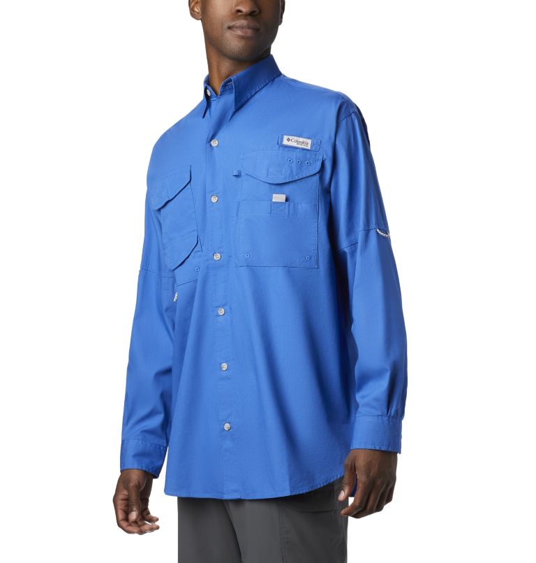Blue Men's Columbia PFG Bonehead Shirts | RBGDTJ-954 - Columbia Outlet Online