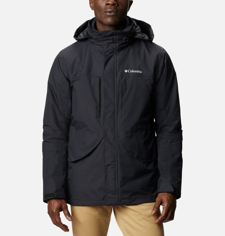 Black Men's Columbia Mecan Pass Interchange 3 In 1 Jacket | FTVAEP-164 - Columbia Outlet Online