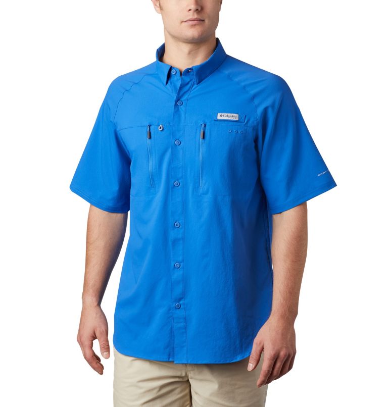 White Men's Columbia PFG Terminal Tackle Fishing Shirts | JSXPRL-920 - Columbia Outlet Online