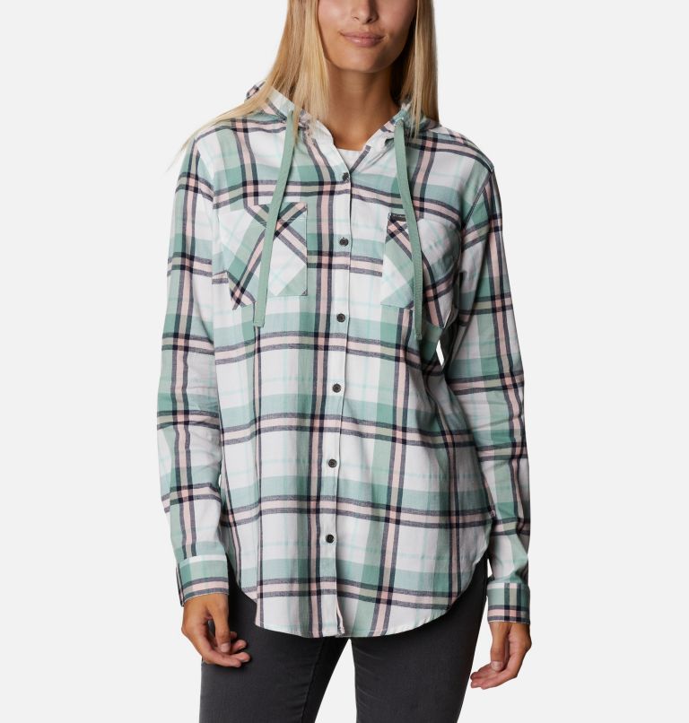 Green Women's Columbia Anytime Shirts | ABGCZW-579 - Columbia Outlet Online