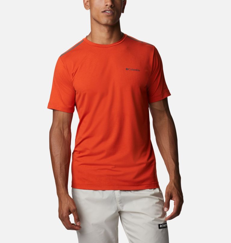 Blue Men's Columbia Tech Trail T-Shirt | YWQNED-760 - Columbia Outlet Online
