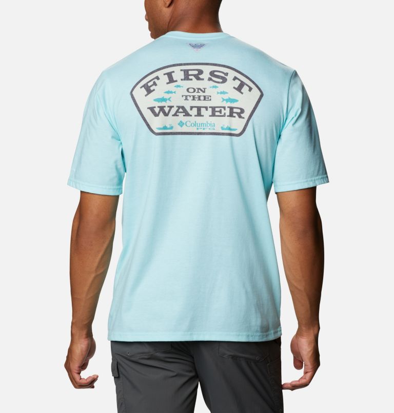 Navy Men's Columbia PFG T-Shirt | PVRZGT-931 - Columbia Outlet Online