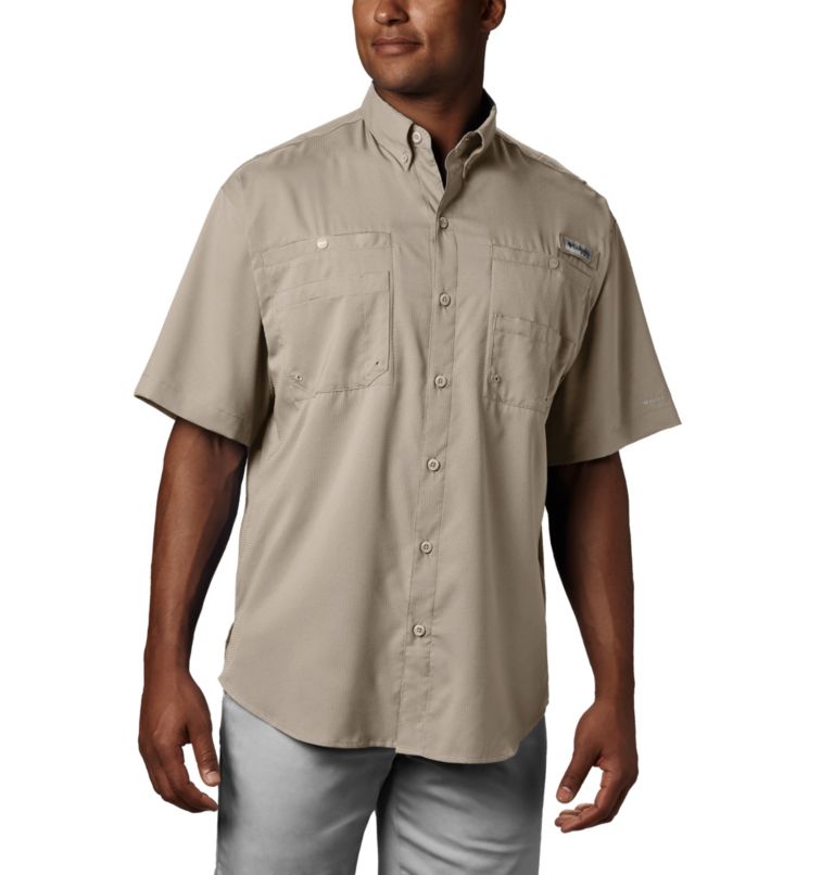 Pink Men's Columbia PFG Tamiami II Fishing Shirts | DSKCVO-075 - Columbia Outlet Online