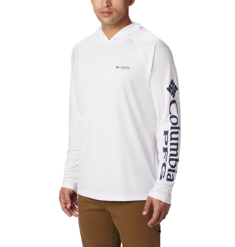Blue Men's Columbia PFG Terminal Tackle Hoodies | LXRMKW-826 - Columbia Outlet Online