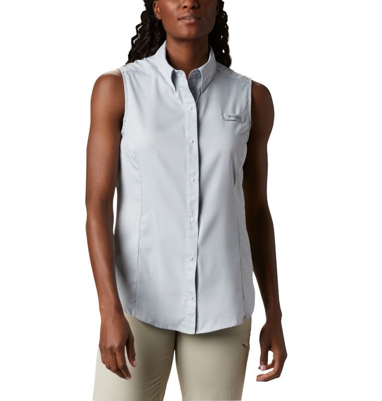 White Women's Columbia PFG Tamiami Shirts | FQNGAB-104 - Columbia Outlet Online