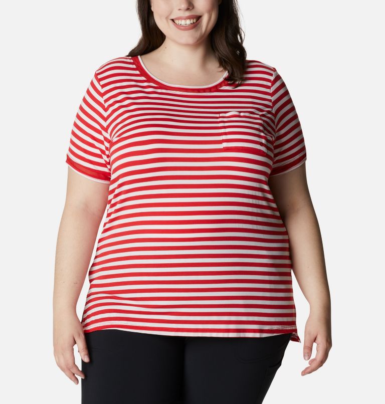 Red Women's Columbia Slack Water T-Shirt | PNBRHO-730 - Columbia Outlet Online