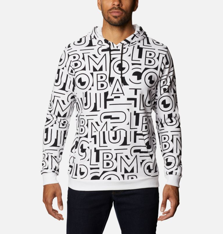 Black Grey Men's Columbia Logo Hoodies | FBGRNM-091 - Columbia Outlet Online