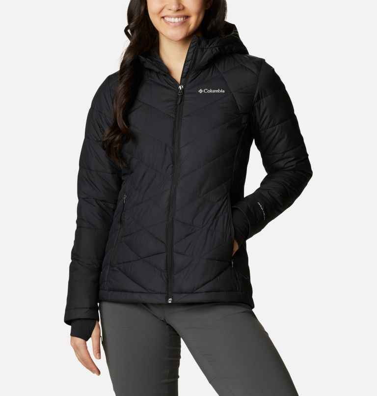 Black Women's Columbia Heavenly Hooded Jacket | RAIUWH-341 - Columbia Outlet Online