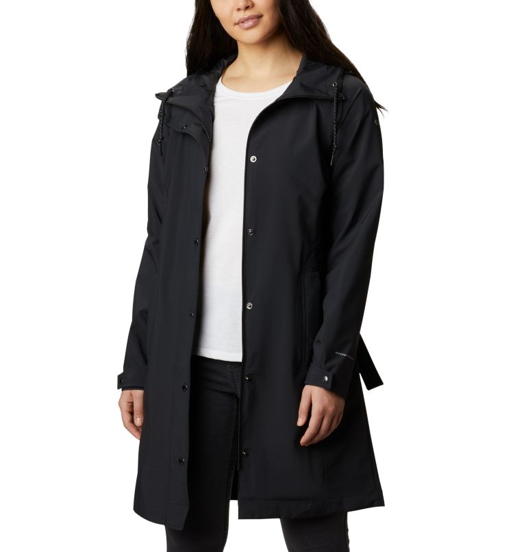 Black Women's Columbia Here And There Rain Jacket | PZINAE-657 - Columbia Outlet Online