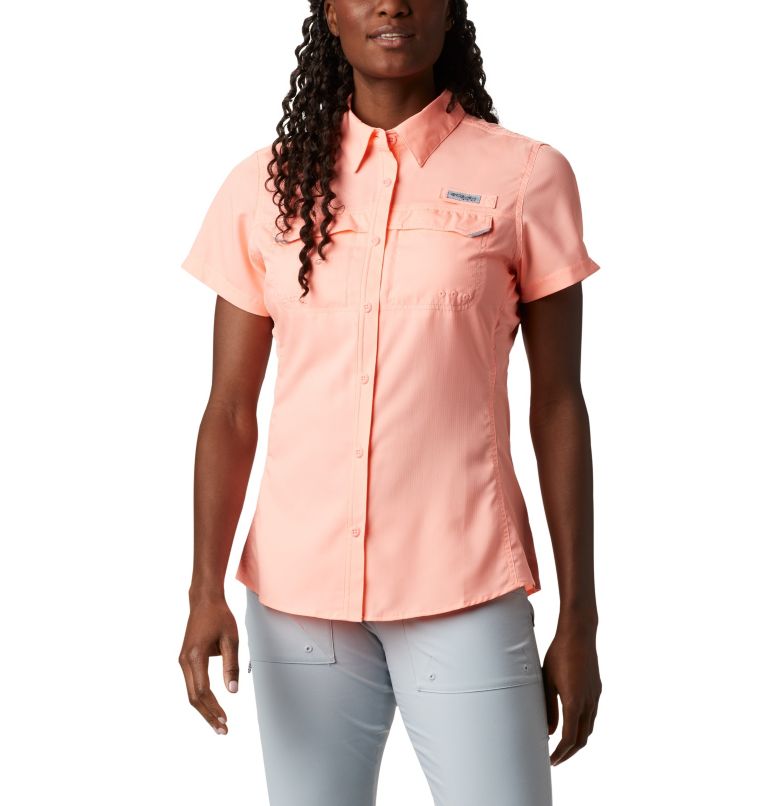 Grey Women's Columbia PFG Lo Drag Shirts | XRUEHZ-214 - Columbia Outlet Online