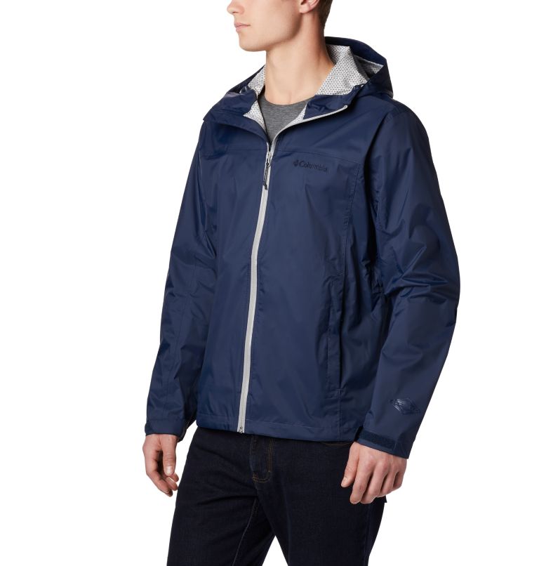Black Men's Columbia Omni-Tech Rain Jacket | WAEYNV-154 - Columbia Outlet Online