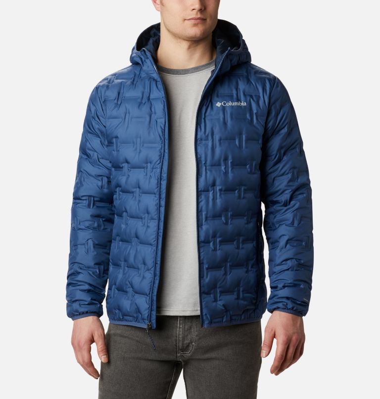 Blue Men's Columbia Delta Ridge Down Jacket | FEHZXD-769 - Columbia Outlet Online