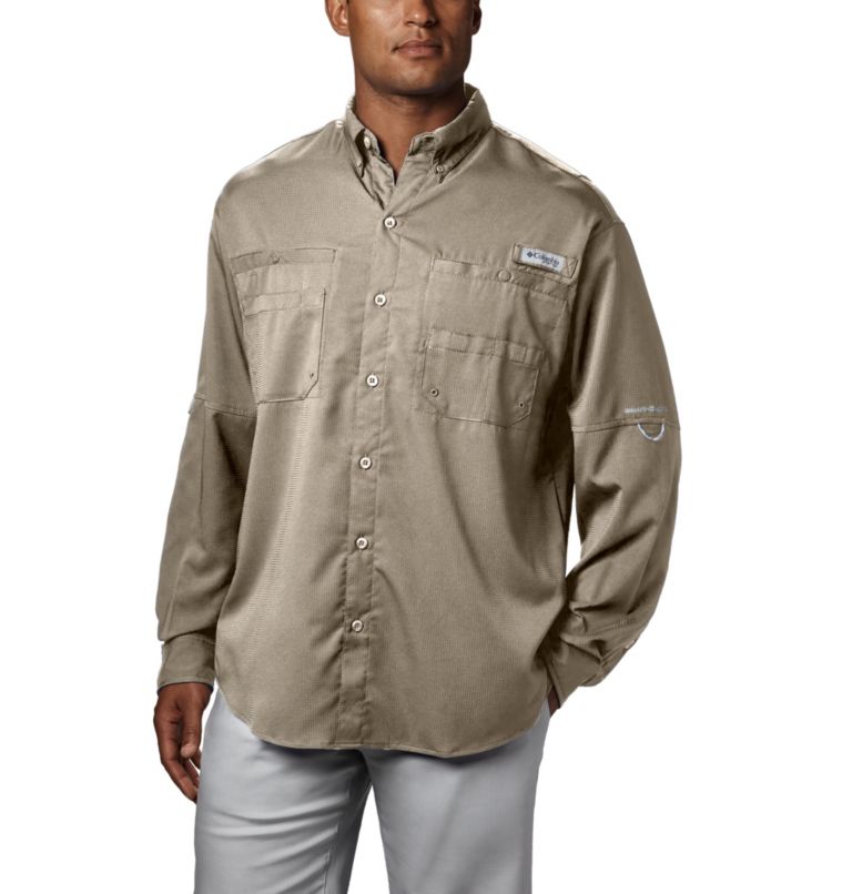 Pink Men's Columbia PFG Tamiami II Fishing Shirts | DSKCVO-075 - Columbia Outlet Online