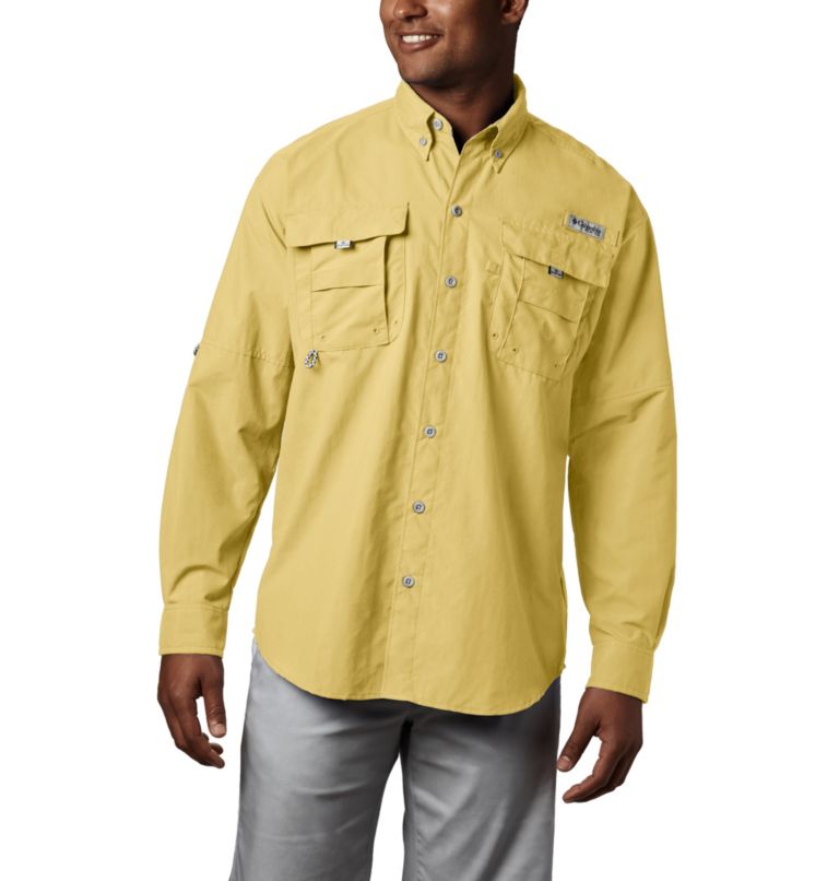 Red Men's Columbia PFG Bahama II Fishing Shirts | GTKQLC-814 - Columbia Outlet Online