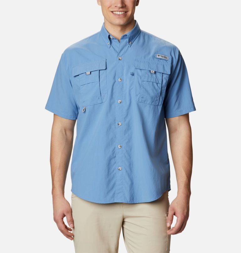 Red Men's Columbia PFG Bahama II Fishing Shirts | GTKQLC-814 - Columbia Outlet Online