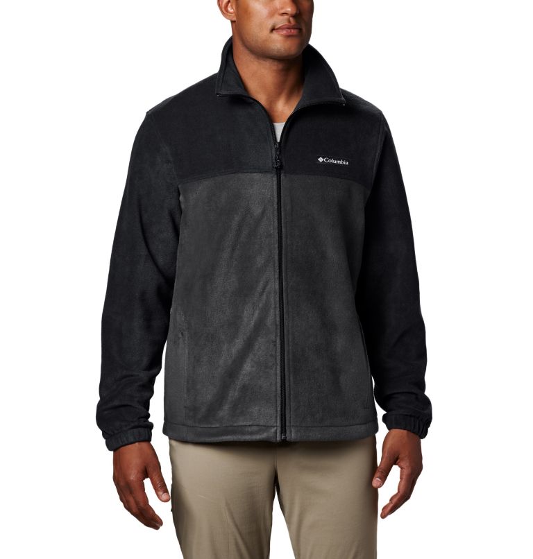 Black Grey Men's Columbia Steens Mountain 2.0 Fleece Jacket | TYQSDI-709 - Columbia Outlet Online