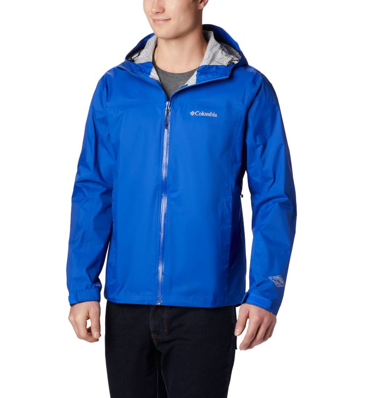 Black Men's Columbia Omni-Tech Rain Jacket | WAEYNV-154 - Columbia Outlet Online
