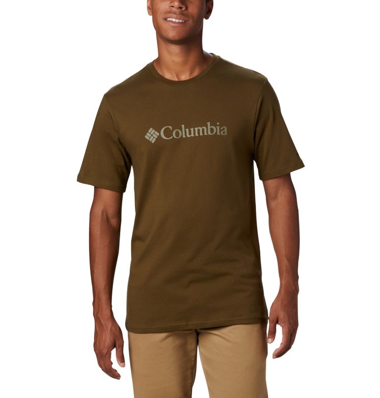 White Men's Columbia CSC Basic Logo T-Shirt | OKDMJB-128 - Columbia Outlet Online