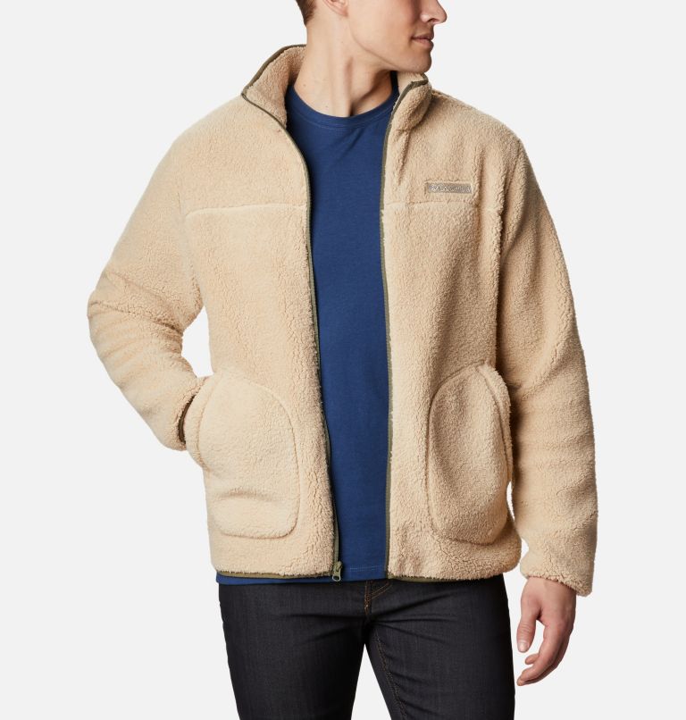 Khaki Green Men's Columbia Coats Fleece Jacket | QLUCHP-397 - Columbia Outlet Online