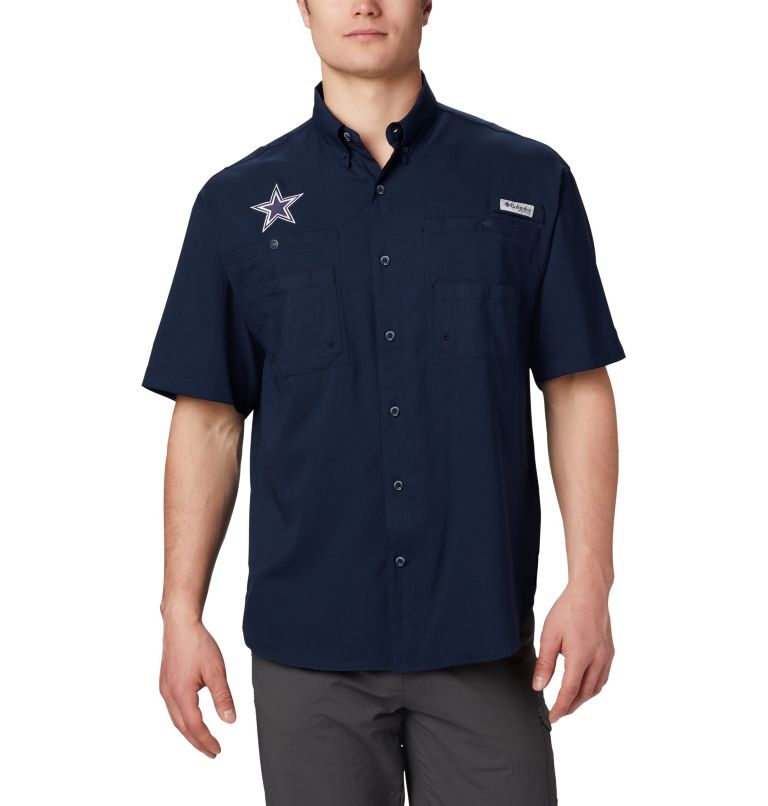 Navy Men's Columbia PFG Tamiami Shirts | ORUADK-458 - Columbia Outlet Online