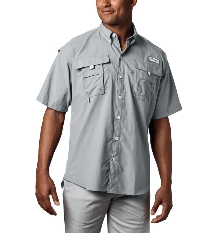 Red Men's Columbia PFG Bahama II Fishing Shirts | GTKQLC-814 - Columbia Outlet Online