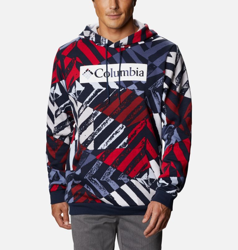 Black Grey Men's Columbia Logo Hoodies | FBGRNM-091 - Columbia Outlet Online