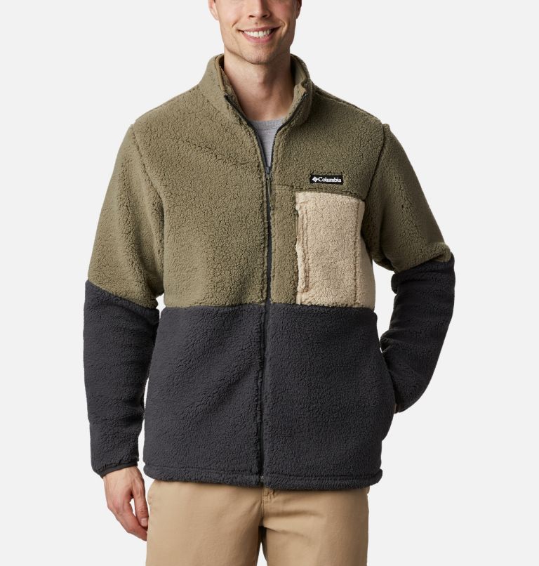 Navy Men's Columbia Sherpa Fleece Jacket | XHKZDU-370 - Columbia Outlet Online