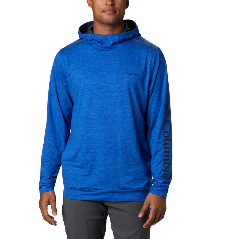 Green Black Men's Columbia Tech Trail Hoodies | YVPIGL-291 - Columbia Outlet Online