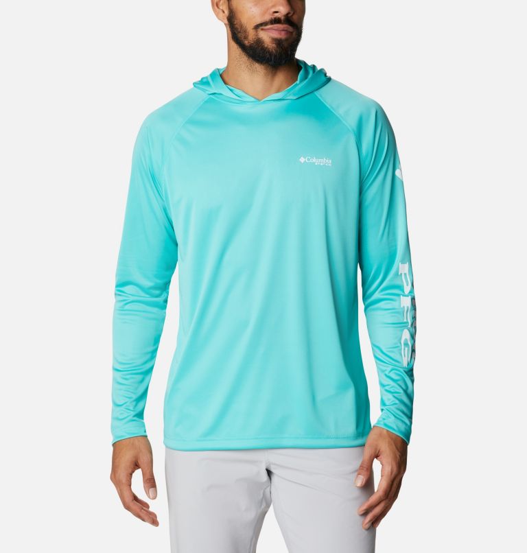 Blue Men's Columbia PFG Terminal Tackle Hoodies | LXRMKW-826 - Columbia Outlet Online